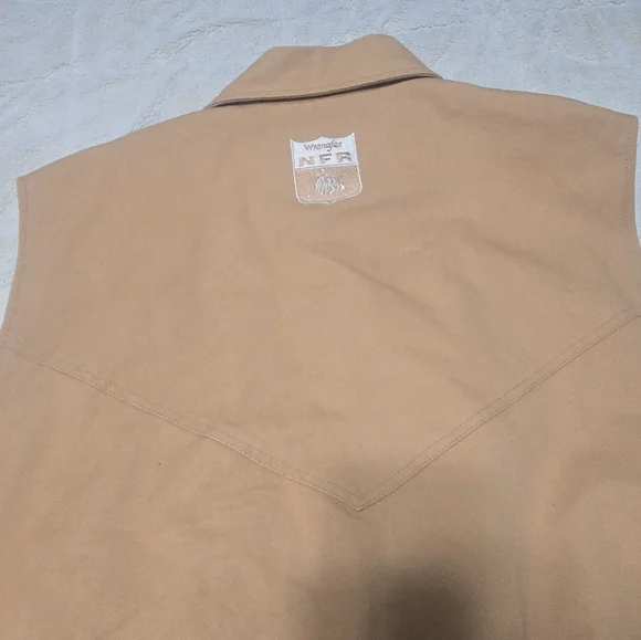 Wrangler Canvas Vest Pro Rodeo National Finals Vest NFR Rodeo Vest, Quilted, 2X